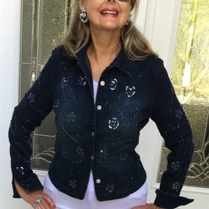 Beaded denim jacket
